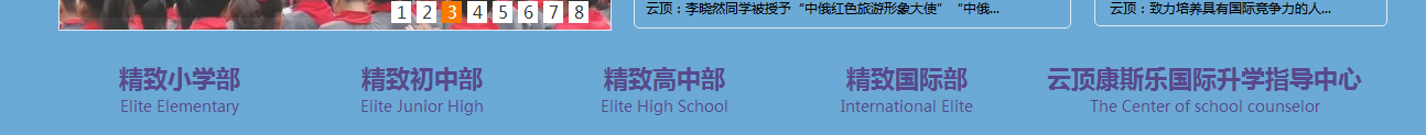 云顶学校网站效果图